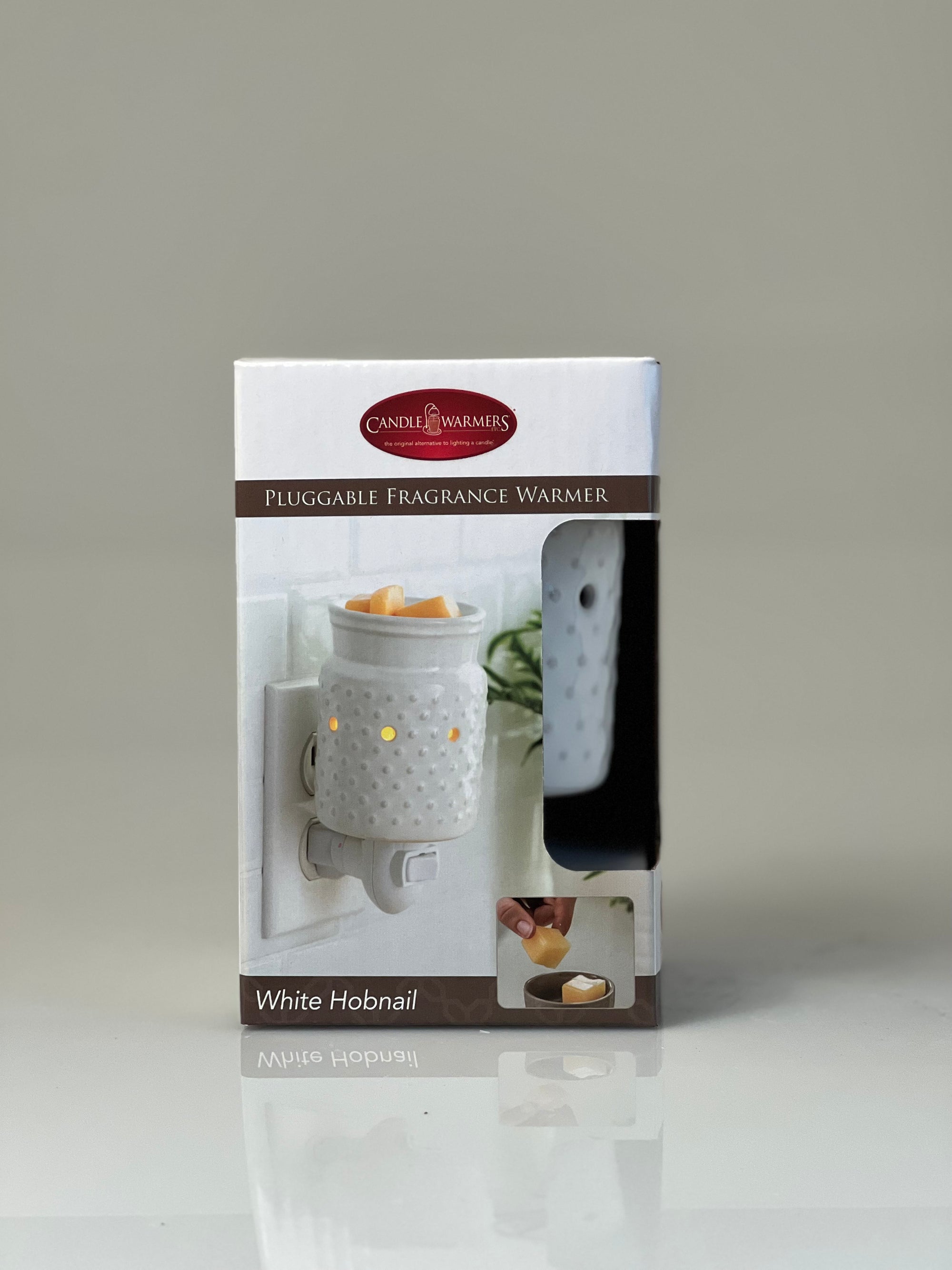 Candle Warmers White Hobnail Pluggable Fragrance Warmer